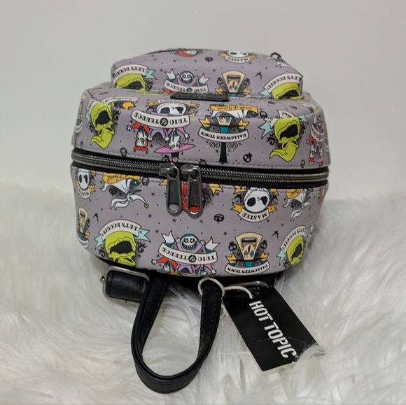 Loungefly The Nightmare Before Christmas Tattoo Art Mini Backpack New with Tags! - Picture 6 of 8